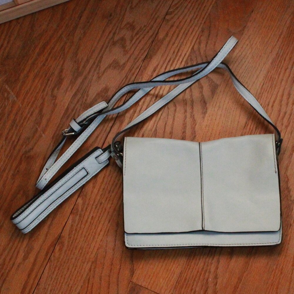 Mango Faux Leather Flap Shoulder Bag/Wristlet